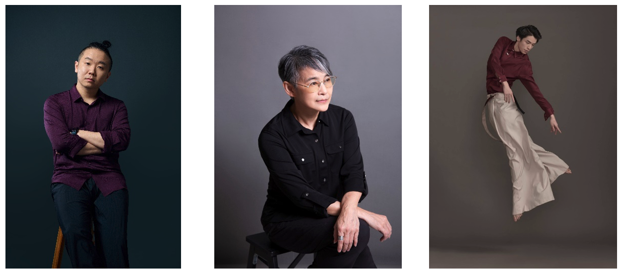 (左)劇本構作：王昊然　(中)總導演：李艾琳	(右)主演：侯敘臣